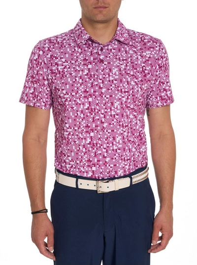 Shop Robert Graham Wooderson Performance Polo In Pink