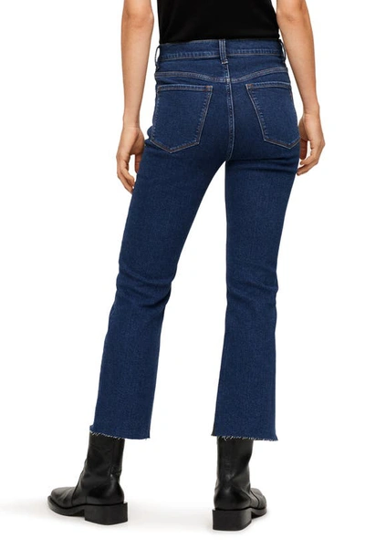 Mango Women's High-waist Bootcut Jeans In Dark Blue