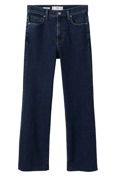 Mango Women's High-waist Bootcut Jeans In Dark Blue