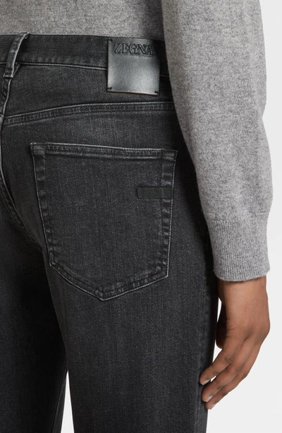 Shop Zegna City Fit Stretch Denim Jeans In Grey
