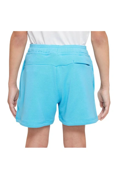 Shop Nike Kids' Air French Terry Shorts In Baltic Blue
