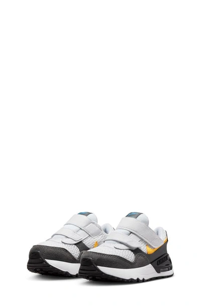 Shop Nike Kids' Air Max Systm Sneaker In White/ Laser Orange