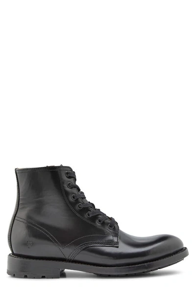 Shop Frye Bowery Lace-up Boot In Black