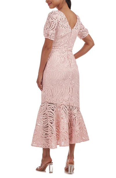 Shop Kay Unger Zoey Lace Mermaid Dress In Soft Blush