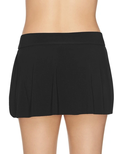 Shop Magicsuit Solid Tennis Skirt In Black