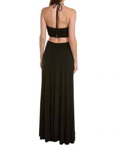 Shop Halston Eva Gown In Black