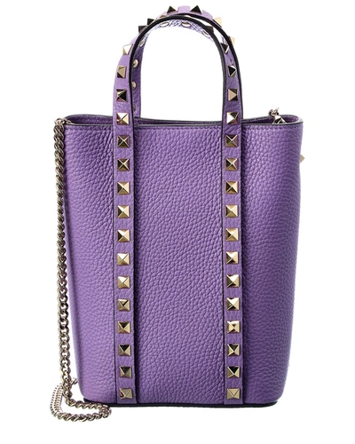 ROCKSTUD GRAINY CALFSKIN TOTE BAG