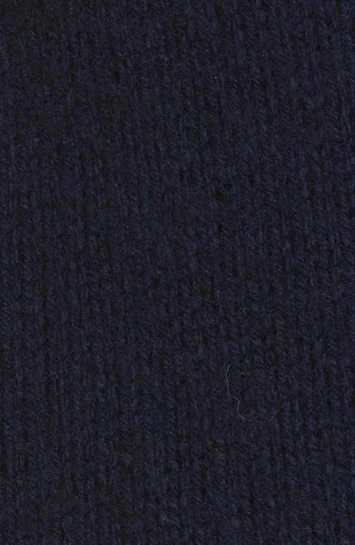Shop Maison Margiela Oversize Wool Cardigan In Dark Blue
