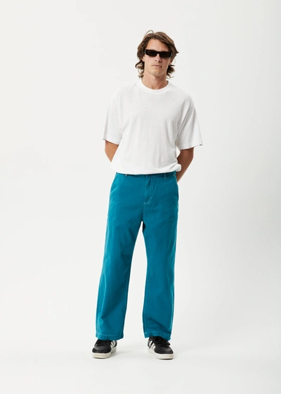 Shop Afends Recycled Baggy Pants In Colour-blue