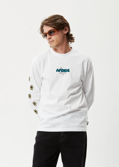 Shop Afends Recycled Long Sleeve Graphic Logo T-shirt In Brown