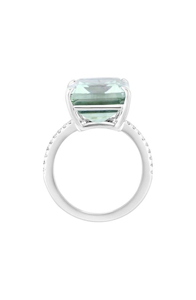 Effy Sterling Silver Green Quartz & White Topaz Ring In Green