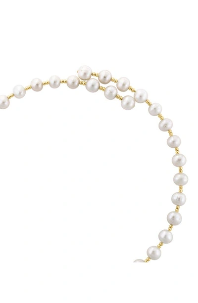 Shop Effy Gold Plated Sterling Silver & 6.5-7mm Cultured Freshwater Pearl Necklace In Yellow