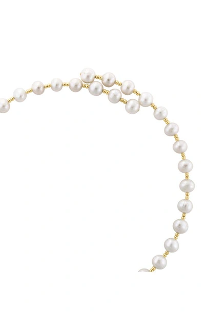Effy Gold Plated Sterling Silver & 6.5-7mm Cultured Freshwater Pearl Necklace In Yellow
