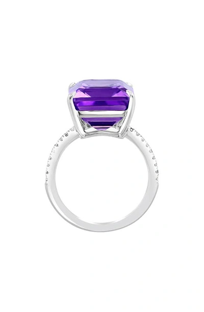 Shop Effy Sterling Silver Amethyst & White Topaz Ring In Purple