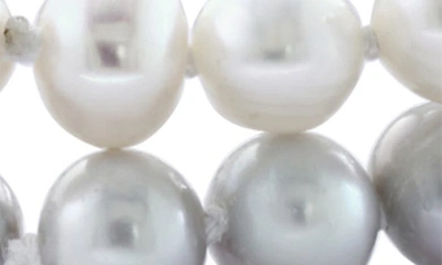 Effy Sterling Silver Freshwater Pearl Bracelet In Silver