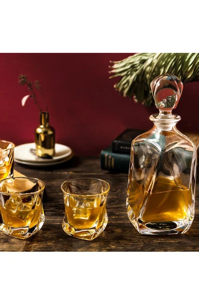 Joyjolt Aurora Whiskey 5-piece Crystal Set In Clear
