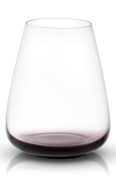 Shop Joyjolt Set Of 4 Black Swan Stemless Wine Glasses In Clear