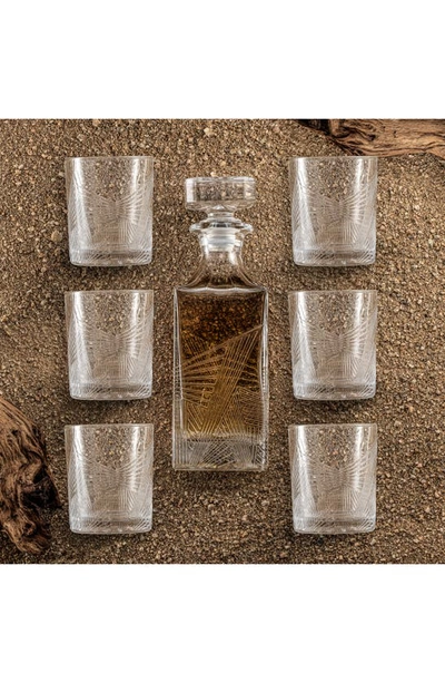 Shop Joyjolt Gatsby Art Deco 7-piece Whiskey Glass Set In Clear