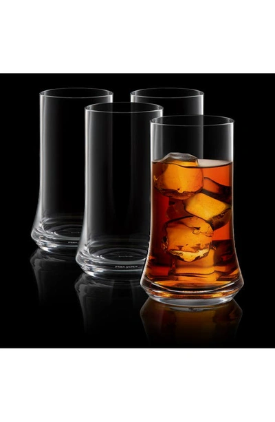 Joyjolt Cosmos Crystal Highball Glasses In Clear