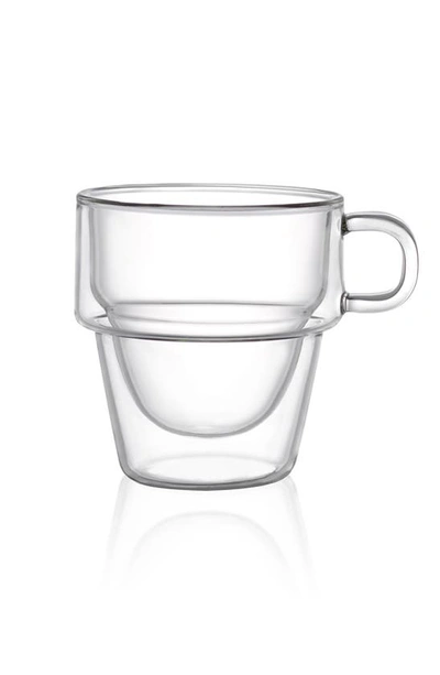 Shop Joyjolt Stoiva Stackable Double Wall Espresso Cup In Clear