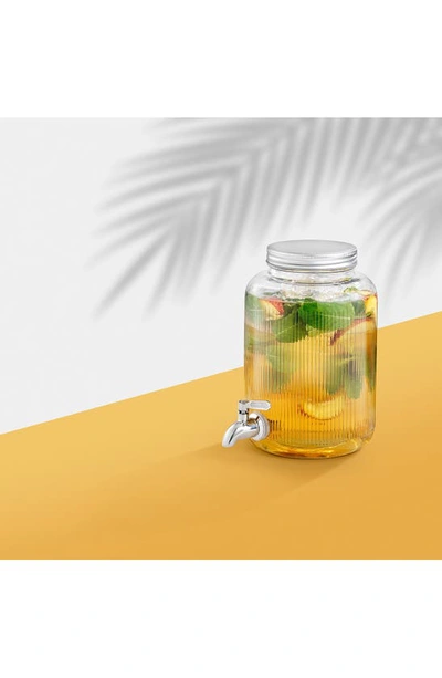 Joyjolt Glass Fluted Drink Dispenser In Clear