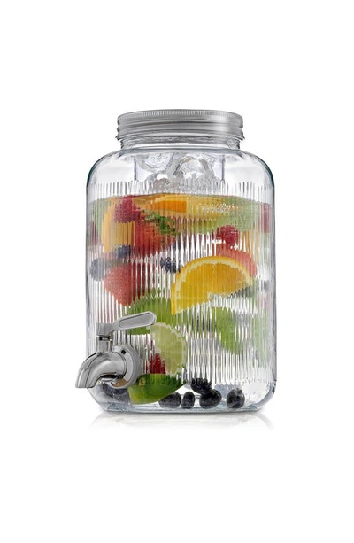 Shop Joyjolt Glass Fluted Drink Dispenser In Clear