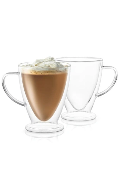 Joyjolt Declan Irish Double Wall Coffee Glass In Clear