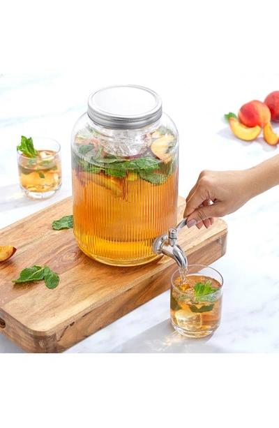 Joyjolt Glass Fluted Drink Dispenser In Clear