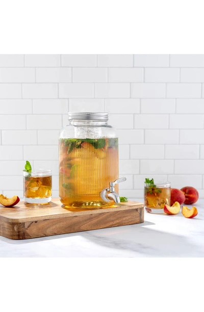 Joyjolt Glass Fluted Drink Dispenser In Clear