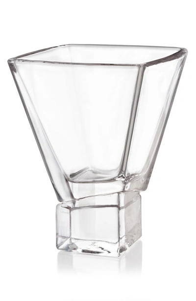Shop Joyjolt Carre Square Heavy Base Crystal Martini Glass In Clear