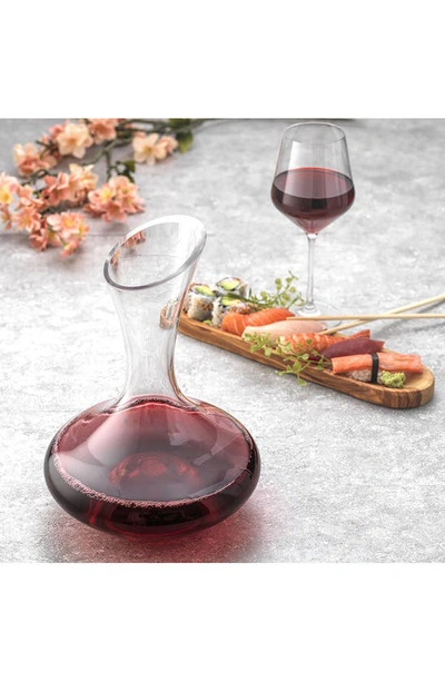 Joyjolt Lancia Crystal Wine Decanter In Clear