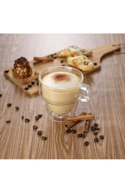 Joyjolt Stoiva Stackable Double Wall Espresso Cup In Clear