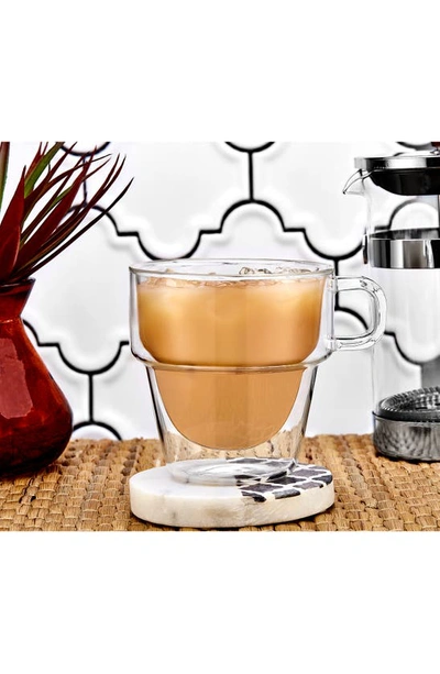 Joyjolt Stoiva Stackable Double Wall Espresso Cup In Clear