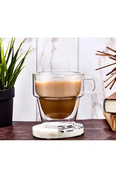 Shop Joyjolt Stoiva Stackable Double Wall Espresso Cup In Clear