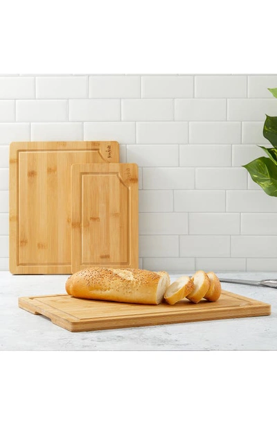 Joyjolt Set Of 3 Multisize Bamboo Cutting Boards In Brown