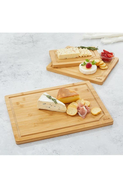 Joyjolt Set Of 3 Multisize Bamboo Cutting Boards In Brown