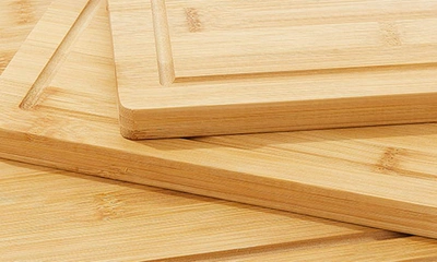 Joyjolt Set Of 3 Multisize Bamboo Cutting Boards In Brown