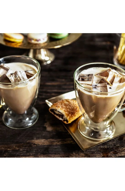 Joyjolt Declan Irish Double Wall Coffee Glass In Clear