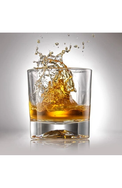 Joyjolt Set Of 4 Radiant Double Old-fashioned Mountain Whiskey Glasses In Clear