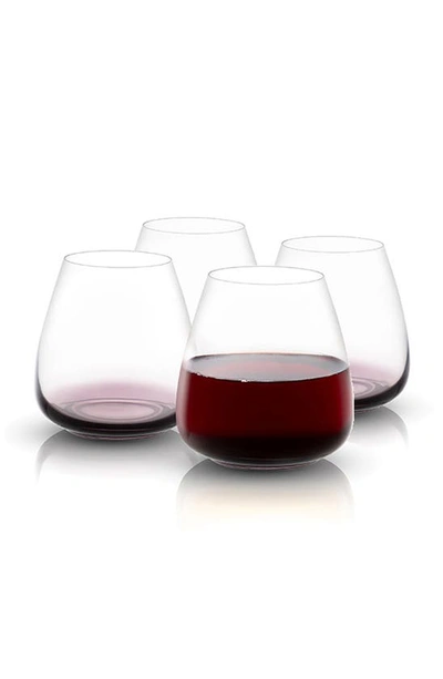 Joyjolt Black Swan Crystal Stemless Wine Glass In Clear
