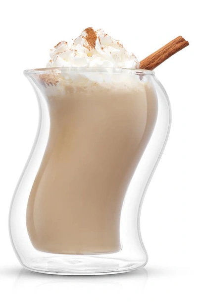 Joyjolt Pivot Double Wall Coffee Glass In Clear