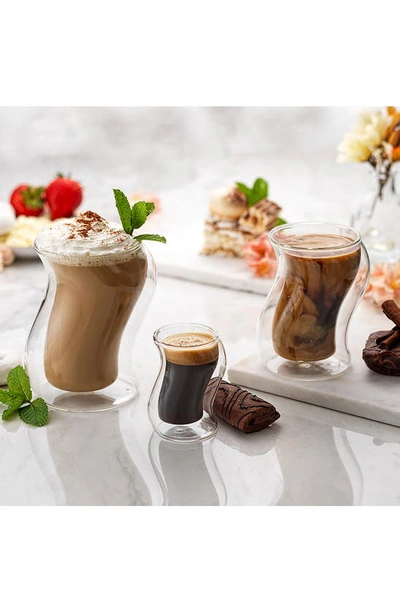 Joyjolt Pivot Double Wall Coffee Glass In Clear