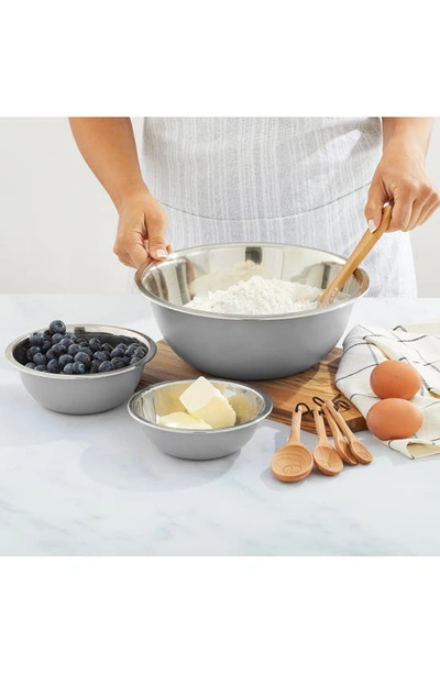 Joyjolt Stainless Steel Mixing Bowls In Grey