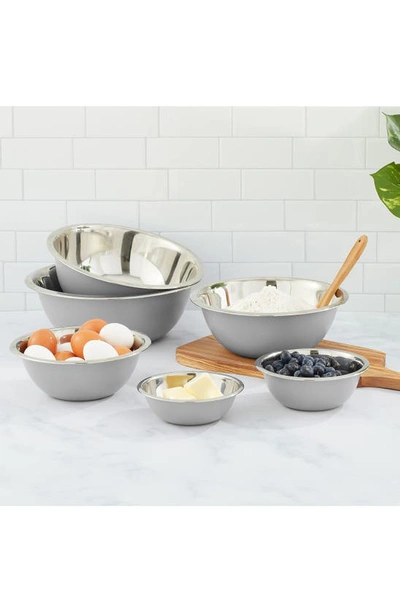Joyjolt Stainless Steel Mixing Bowls In Grey