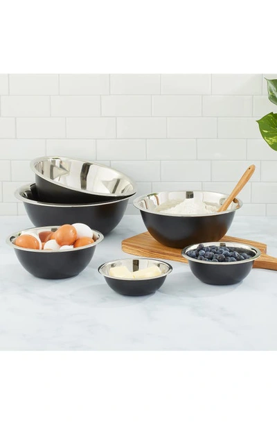 Joyjolt Stainless Steel Mixing Bowls In Black