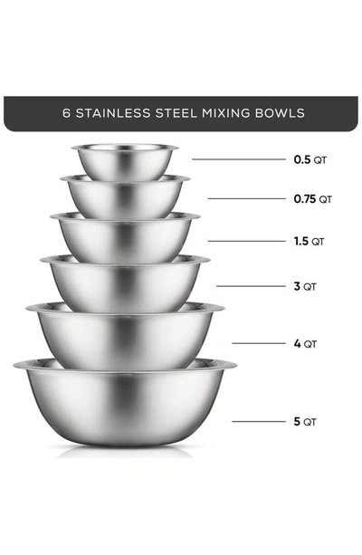 Joyjolt Stainless Steel Mixing Bowls In Silver