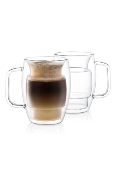 Joyjolt Cadus Double Wall Coffee Glass In Clear