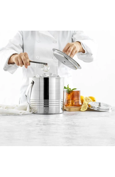 Joyjolt Doube Wall Stainless Steel Ice Bucket Set In Silver