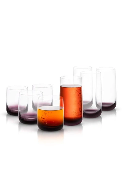 Shop Joyjolt Set Of 4 Black Swan Highball Glasses In Clear