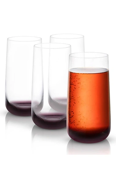 Joyjolt Black Swan Crystal Highball Glass In Clear